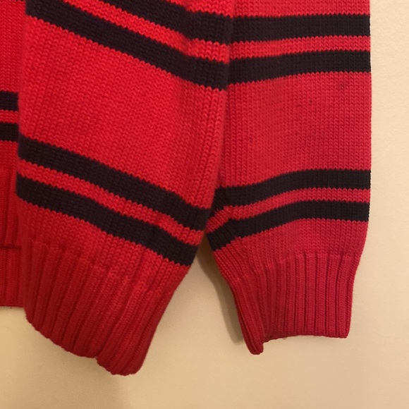 Tommy Hilfiger men's red stripes sweater - Picture 4 of 6